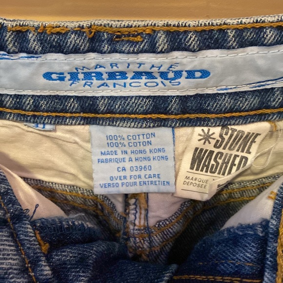 Vintage stone washed denim a-line skirt by Marithe Francois Girbault. - Picture 6 of 10